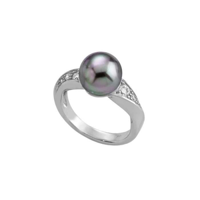 Majorica Silver ring Ceres_gray pearl
