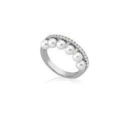 Majorica silver pearl ring Exquisite 4