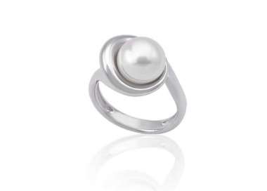 Anillo de plata con perla Majorica Magot