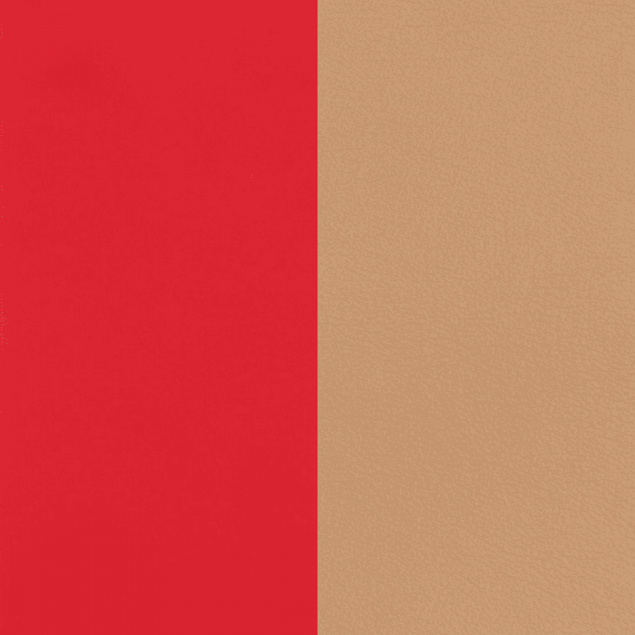 Leather sheet for Les Georgettes bracelet 25 mm  Soft red / Beige
