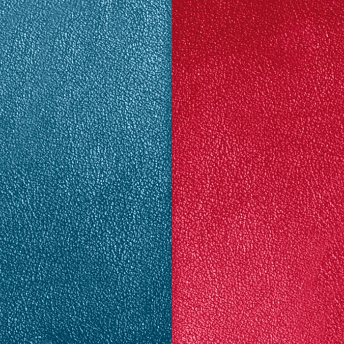 Leather sheet for Les Georgettes bracalet 25 mm Petrol Blue / Raspberry