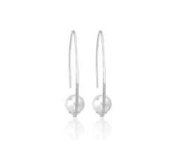 Silver hoops by Majorica Isadora_front