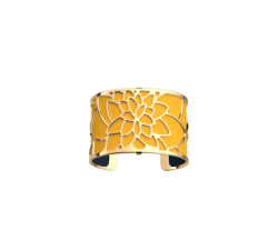 Bracelet Nénuphar by Les Georgettes with yellow leather. Golden finish