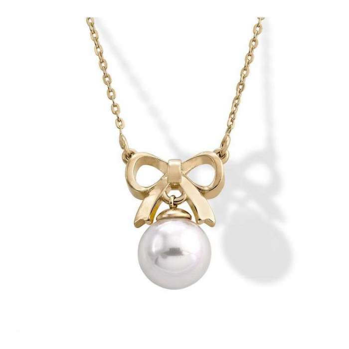 Majorica pearl pendant with a silver chain Delta_detalles
