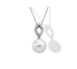 Majorica pearl pendant Luna with a silver chain_detalles
