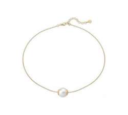 Majorica gold-plated silver choker with a white pearl Nuada 14 mm