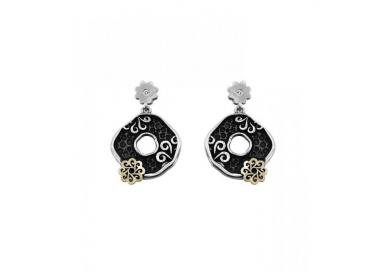 Pendientes X oro y diamantes 3 Bohemme