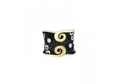Anillo de plata con diamantes Bohemme X