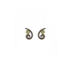Earrings Bohemme Color. Brown zircons 4