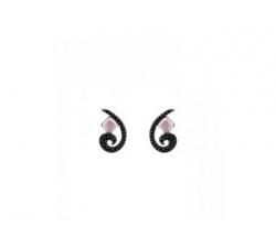 Earrings Bohemme Color. Black zircons 4