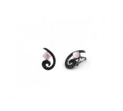 Earrings Bohemme Color. Black zircons 4