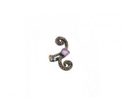 Handmade silver ring with brown zircons and amethyst_profile