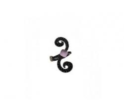 Handmade silver ring with black zircons and amethyst_Bohemme_profile