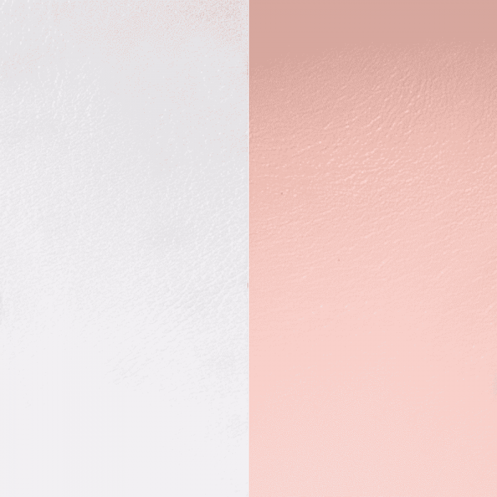 Leather for bracelet by Les Georgettes Fougères. White/Pink colour
