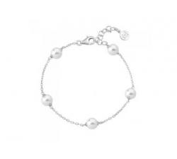 Silver bracelet Utopía with Majorica pearls