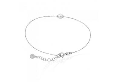 Pulsera de plata Cíes_perla blanca