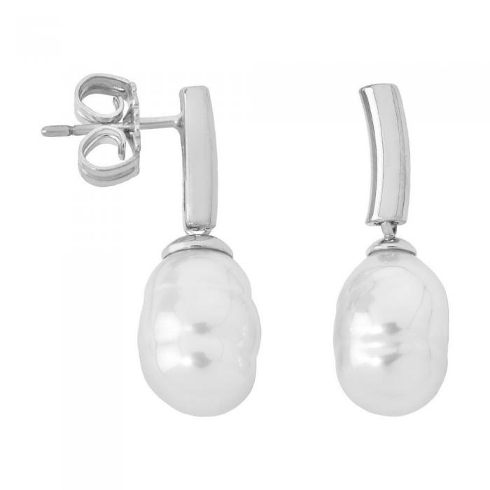 Pendientes de plata con perla Ágora