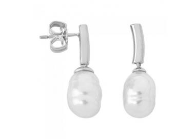 Pendientes de plata con perla Ágora