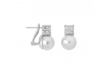 Majorica silver pearl earrings Tu y Yo