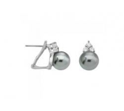 Majorica earrings Ceres gray color pearl