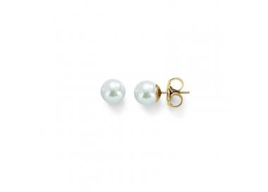 Earrings Lyra White Pearl Gold