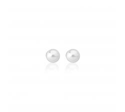 Earrings Lyra White Pearl Rhodium_4 mm