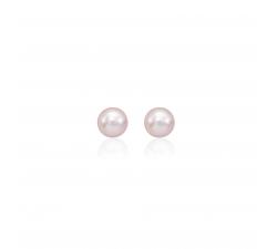 Pendientes con perla de Majorica Lyra Rosa_4 mm