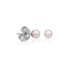 Pendientes con perla de Majorica Lyra Rosa_perfil_4 mm