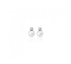 Majorica pearl earrings Cíes_white pearl_silver jewel