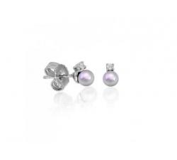 Majorica pearl earrings Cíes_nuage pearl_silver jewel_profile