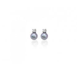Majorica pearl earrings Cíes_gray_pearl_silver jewel