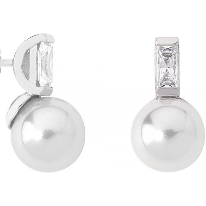 Pendientes con perla Majorica y circonita Auva Pendientes con perla Majorica y circonita Auva