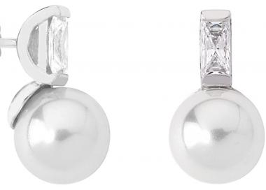 White pearl earrings Auva - Majorica - Spanish Jewelry