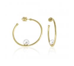 Majorica pearl hoop Earrings Isadora_profile