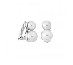 Majorica silver earrings Ariel_white pearl_profile