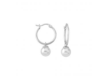Pendientes con perla Majorica Anneau