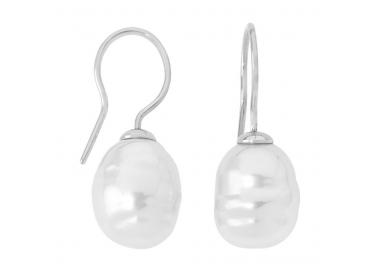 Pendientes con perla Majorica Tender Rodio