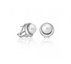 Majorica pearl earrings Margot_silver jewel_profile