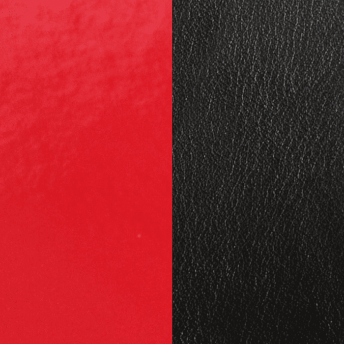 Leather for bracelet by Les Georgettes Fougères. Red/Black colour