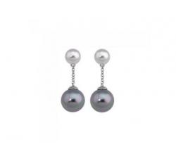 Majorica pearl earrings Ilusión_gray pearl