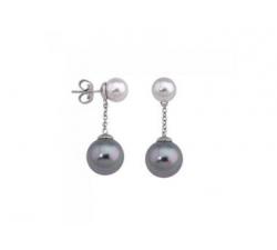 Majorica pearl earrings Ilusión_gray pearl_profile