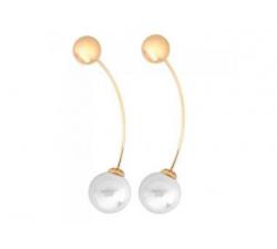 Majorica titanium pearl earrings Ataraxia_gold