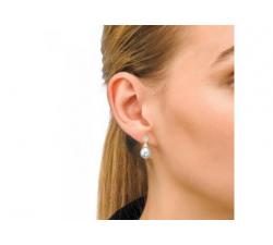 Pendientes de plata dorada con perlas y circonitas Majorica _Auva 2_Modelo