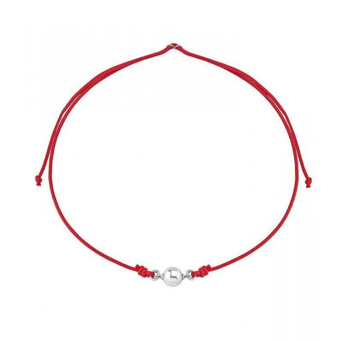 Majorica red leathe necklace with a white pearl Ibiza