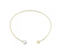 Majorica necklace with pearls Ela_golden finish