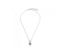 Majorica silver necklace with a gray pearl and zirconia Luz