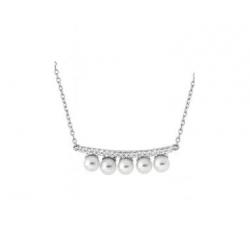 Majorica silver necklace with pearls Lila_details