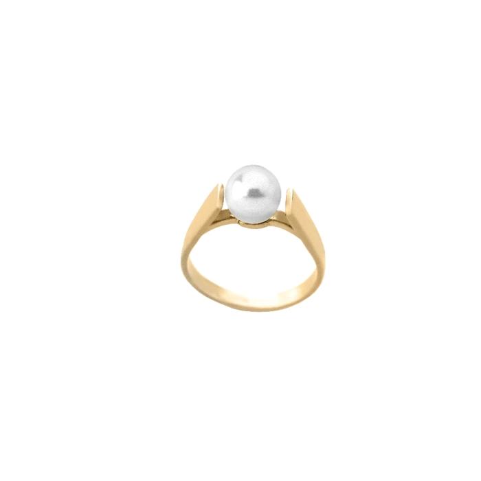 Anillo de plata dorada con perla Majorica Solfeo Anillo de plata dorada con perla Majorica Solfeo