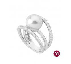 Silver ring with Majorica pearl_Dita
