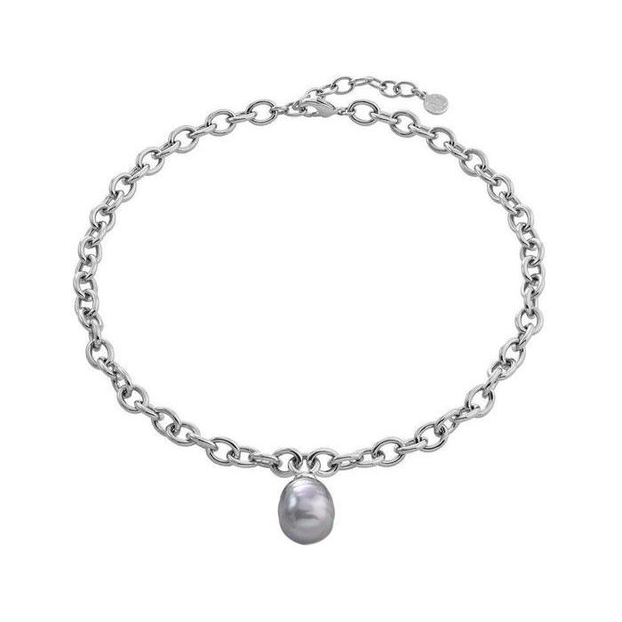 Collar de plata con perla Majorica Modern Metals 2